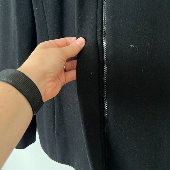 BHS Black Wool Blend Pea Coat Women's Size 12 EU 40 - Picture 4 of 11